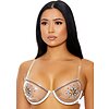 Sutien Forplay Clear The Air Rhinestone Alb S-L