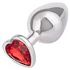 Jewel Large Ruby Heart Plug Rosu