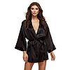 Halat Baci All Satin Robe Negru S-L