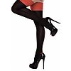 Dresuri Baci Opaque Red Cuban Heel Thigh Highs Negru S-L