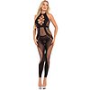 Catsuit Pink Lipstick Arlette Negru S-M