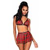 Costum Dreamgirl School Girl Plaid Rosu S-L