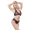 Set Allure Kitten Lace Up Negru S-L