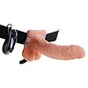 Strap-On 18.9cm Vibrating Hollow Natural